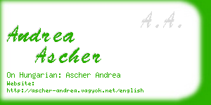 andrea ascher business card